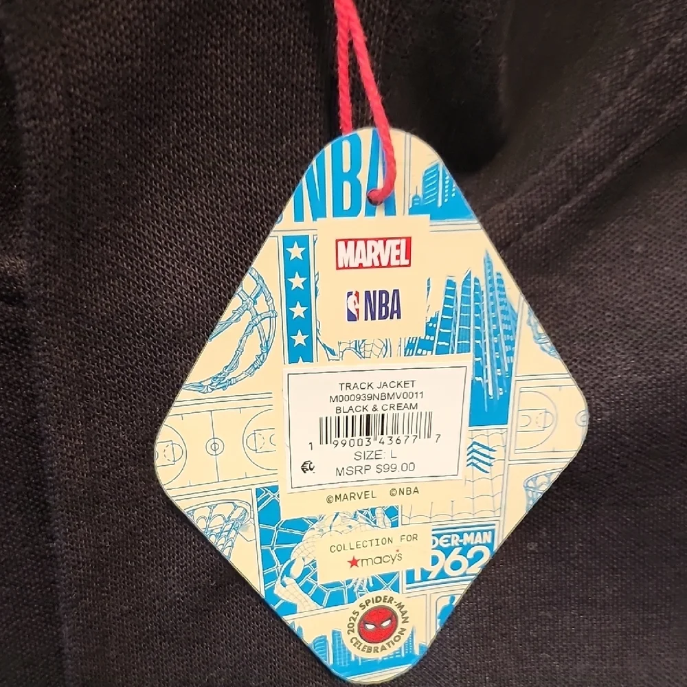 NBA Black and Cream Kids Jacket with Green Accents - Picture 7 of 7